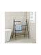 vidaXL Bathroom Ladder Double Wall-Mounted 90x50cm Black