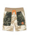 Kinder Shorts Bermudas Stoff Grün-Beige