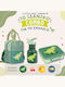 With Stainless Steel Water Bottle & Bento Lunchbox School Set Silver