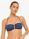 Strapless Bikini Top Floral Navy UW0UW04527-WLW
