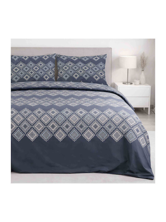 Darymex Darymex Bettbezüge Baumwolle 200x220cm Doppel mit 2 Kissenbezügen Dunkelblau
