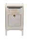 Christmas Metal Mailbox White 25 X 19 X 50 H Cm