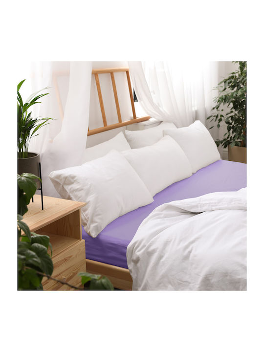 Darymex Double Bed Sheet With Rubber Hugger 140x200cm Light Purple