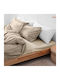 Darymex Σεντόνι King Size Φανελένιο με Λάστιχο 180x200εκ. Ανοιχτό Μπεζ