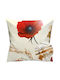 Darymex Dekorativer Kissenbezug aus 100% Baumwolle Rote 40x40cm