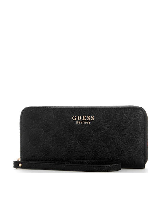 Guess Wallet Δερμάτινο Γυναικείο Πορτοφόλι Μαύρο