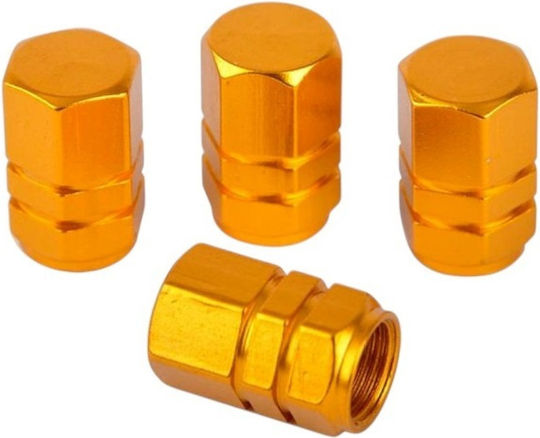 Car Tire Valve Cap R-z17104-4u 140521 Gold 0045598