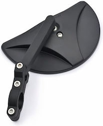 Daytona Огледало За Мотоциклет Черен С Скоба Clamp-on D-mirror-19 Half Moon Black L&r
