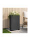 vidaXL Metallischer Pflanzgefäß Anthrazit 50x20x75cm