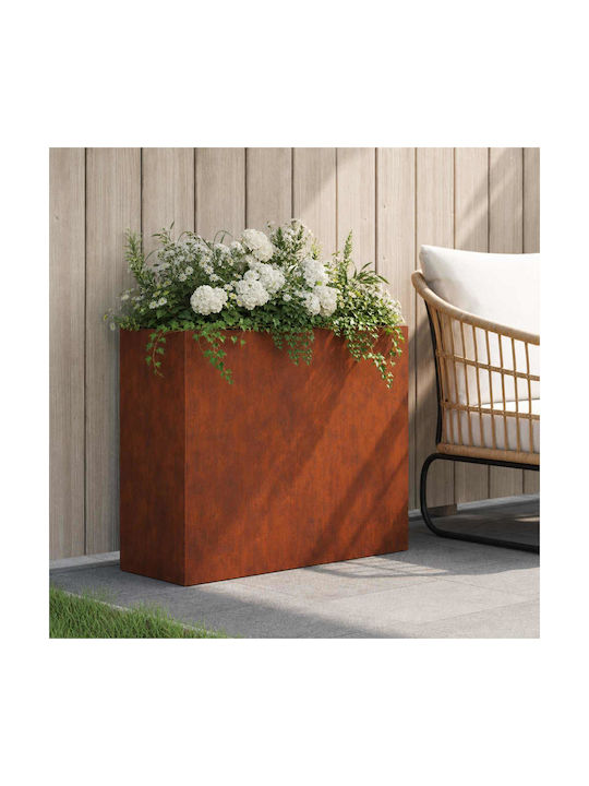 vidaXL Metallic Rusty Flower Pot 50x20x40cm