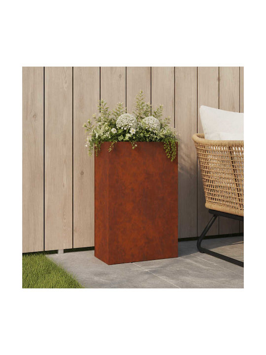 vidaXL Metallischer Blumentopf Rusty 50x20x75cm