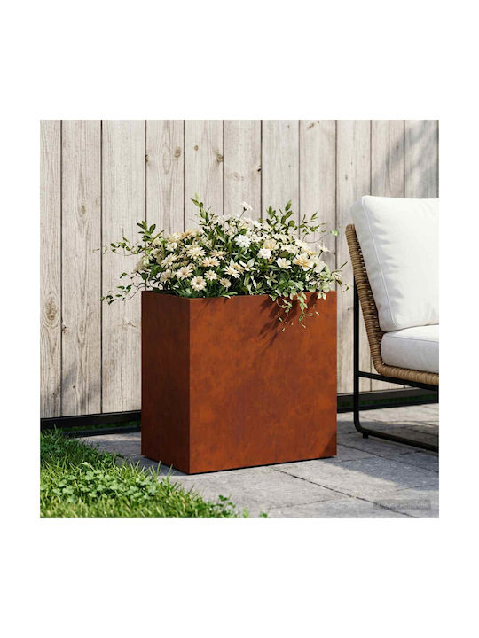 vidaXL Metallischer Blumentopf Rusty 50x30x40cm