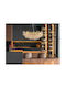 Globo Lighting Gold Ceiling Light with Crystals for 10 E14 Bulbs 100x45x120cm