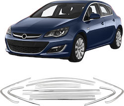 Side Window Strips Stainless Steel Chrome Opel Astra J 2010-2019