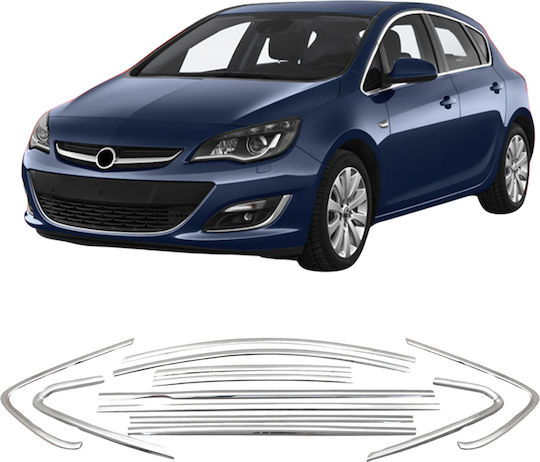 Seitenfenster Streifen Edelstahl Chrom Opel Astra J 2010-2019