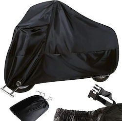 Husă Impermeabilă Pentru Motocicletă 215x130cm Protecție Uv Mărime L Neagră Protecție Absolută