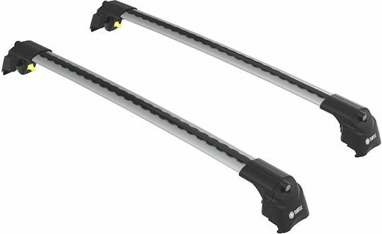 Turtle Air2 Silver Car Roof Bars Compatible with Skoda Enyaq Iv Closed Rails