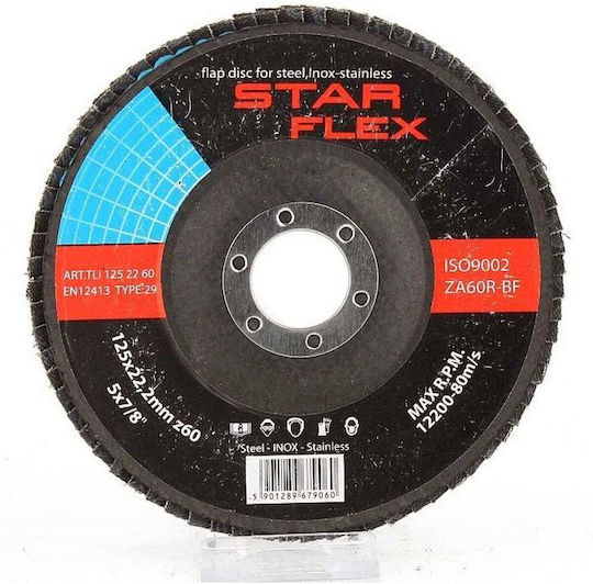 Psg Star Flex T29 Disc De Șlefuire Lamelar 125-22 Granulație 60 Inox Tli1252260