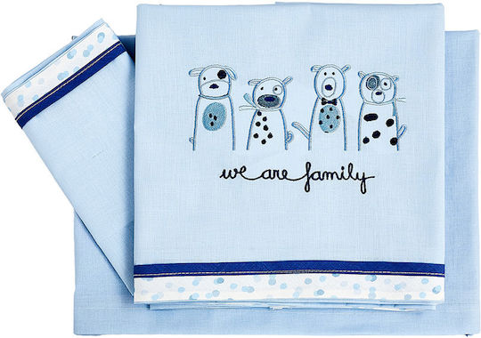 O Kosmos tou Morou Set Family Hellblau 120x180cm
