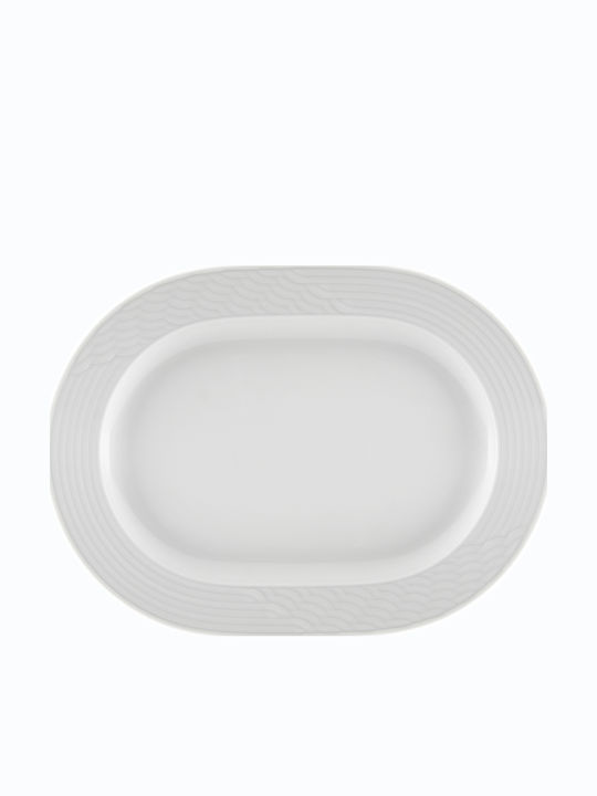 Ionia Ikaros Serving Platter Oval Porcelain White