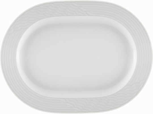 Ionia Ikaros Serving Platter Oval Porcelain White