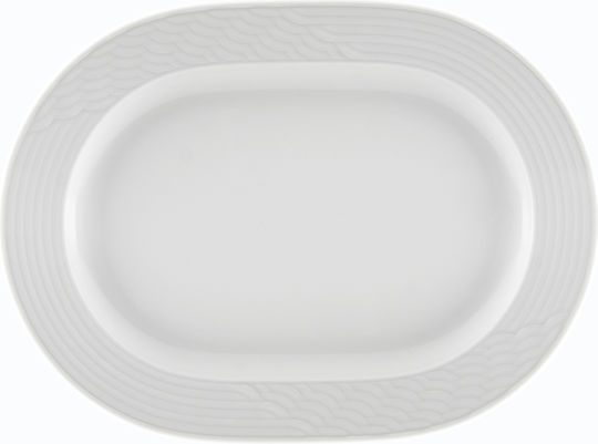 Ionia Ikaros Serving Platter Oval Porcelain White