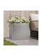 vidaXL Metallic Silver Flower Pot 50x20x40cm