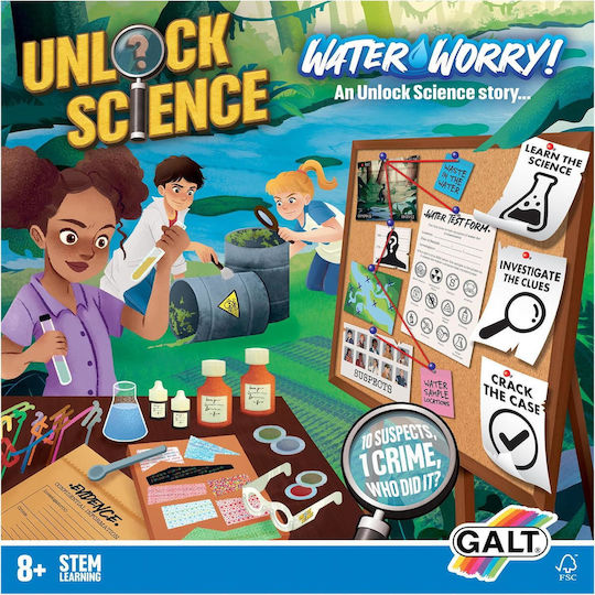 Galt Toys Unlock Science Experiment Set: Who Pollutes The Water Εκπαιδευτικό Παιχνίδι Πειράματα για 8+ Ετών DJ2LZ22BM