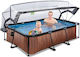 Exit Toys Piscină cu cadru metalic 220x150x65cm Maro