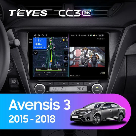 Teyes Cc4 Pro Ai Assisted Car Navigation Toyota Avensis 3 2015-2018 8+128gb 10.36" Qled Android 13 5g 7.1 Dsp Carplay