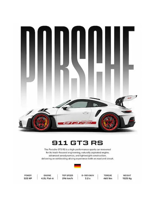 Poster Porsche 911 Gt3 Rs Cr153 40cm x 50cm-71622pd158603