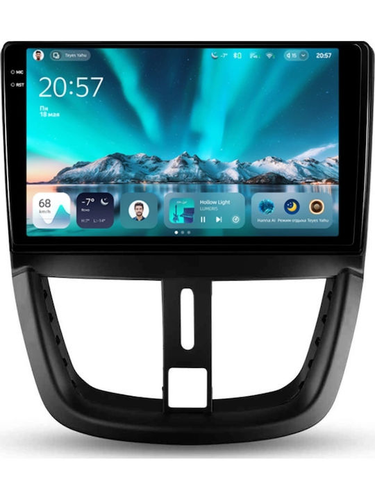 Teyes Cc4 Navigație Auto Peugeot 207 2006-2015 6+64GB 9.5" QLED Octa-Core 2.7GHz Android 4G Bluetooth 5.1 DSP