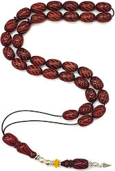 Roloi Komboloi Worry Beads Made Of Burgundy Mastic
