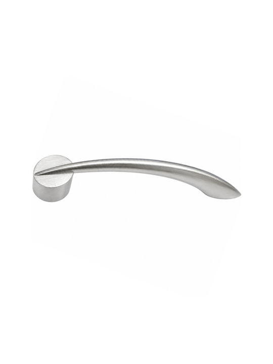 Convex Art 419 Furniture Handle Made of Matte Nickel Metal with Hole Centers Distance 128mm 138-419128S5S5