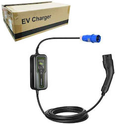 Stație Portabilă Cu O Singură Fază De Încărcare Pentru Mașini Electrice 7.4kW Cu Cablu Încorporat Tipul 2