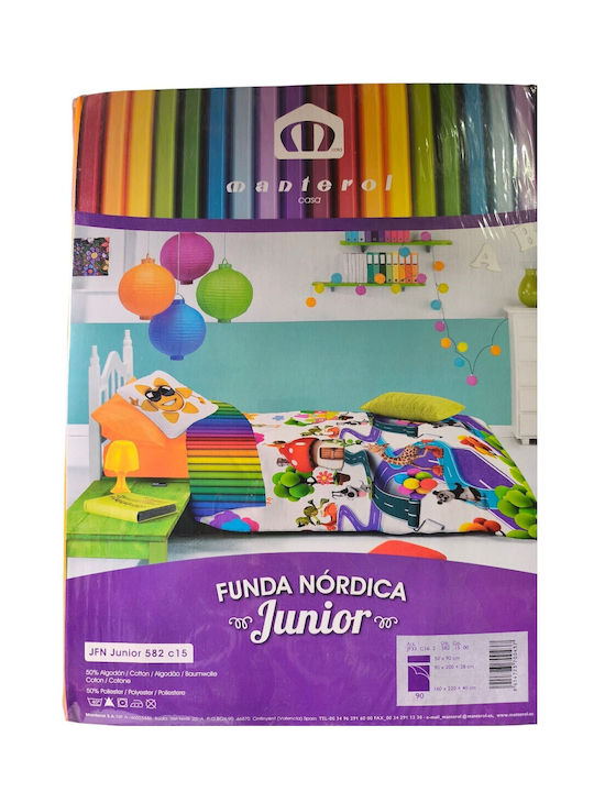 Manterol Casa Jfn Junior Set Cearceaf Pentru Copii Multicolor 90x200cm
