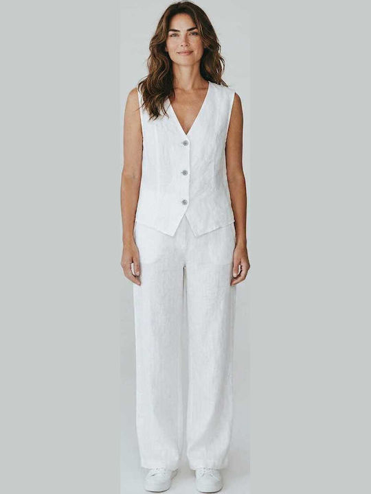 Liva Fashion Weißes Damen-Weste 2558