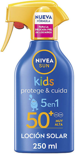 Nivea SUN KIDS PROTECTS & CARES SPF50+ Αδιάβροχο Παιδικό Αντηλιακό Spray 250ml