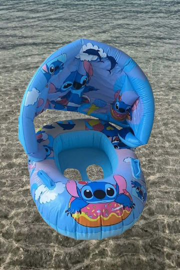 Swimtrainer with Sunshade Light Blue Children's Inflatable Sea Boat