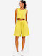 Women's Linen Yellow Bermuda