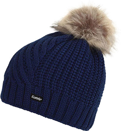 Lux Beanie Damen Strickmütze in Blau