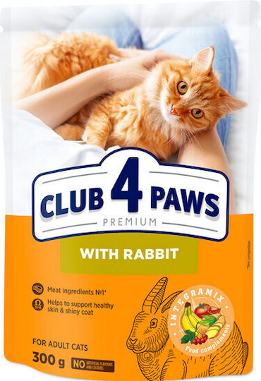 Club 4 Paws Dry Cat Food for Adult Cats with Rabbit / Meat / Chicken / Corn / Rice / Poultry / Salmon 14kg