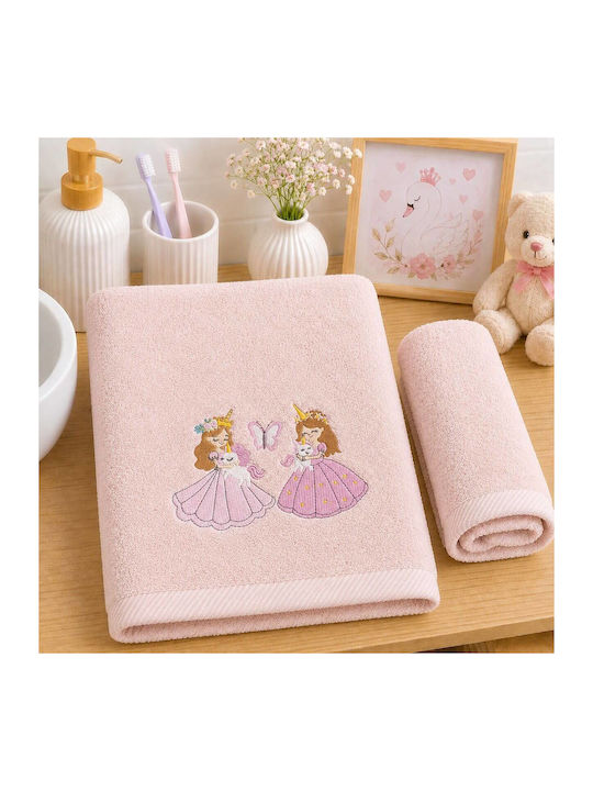 Astron Italy Set Babyhandtücher 2 Stück Princess Gewicht 500gr/m²