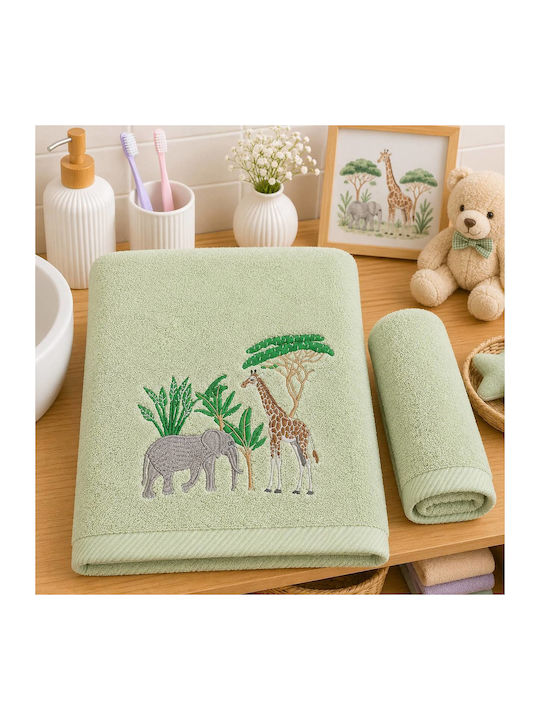 Astron Italy Set of Baby Towels 2pcs Forest & Safari Weight 500gsm