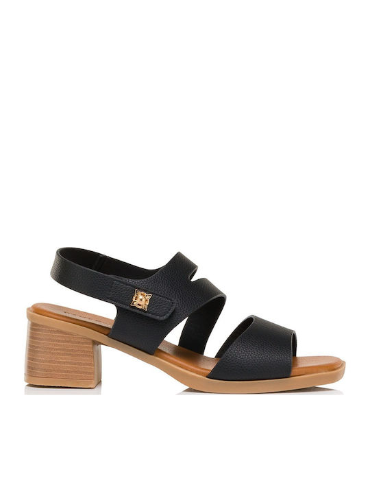 Dame Rose Damen Sandalen Schwarz