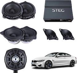 Steg Plug&play Pachet Sistem Audio Dedicat Pentru Bmw Hifi Bm45c Bm4c + Amplificator Steg Sdsp 6 + Cablaj Dedicat