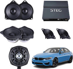 Steg Plug&play Autolautsprechersystem Paket Für Bmw Hifi Bm4c Bm4c + Steg Sdsp 6 Verstärker + Spezifische Verkabelung
