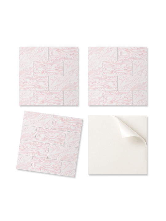 Vinyl Tile Stickers Ideal for Modern Interiors Marble Wave Design 9x30x30 pcs
