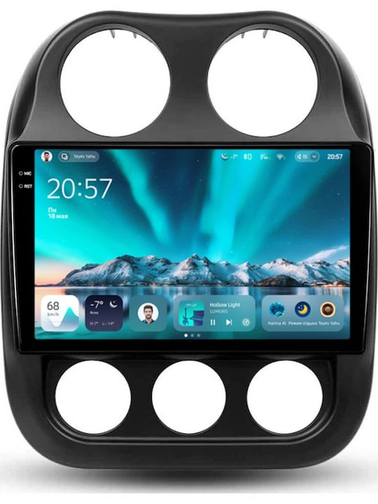 Teyes CC4 Auto-Audiosystem Jeep Kompass 1 2009-2015 8+128GB 10.36" QLED Octa-Core 2.7GHz Android 4G Bluetooth 5.1 DSP