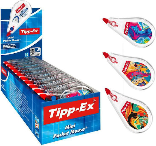 Bic Коригираща Лента Tipp-ex Mini Pocket Mouse Decor 5mm X 6m 3 Дизайна-1бр #8922366